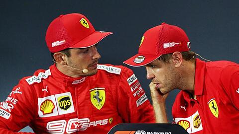 Teamkollegen und Konkurrenten zugleich: Charles Leclerc (l) und Sebastian Vettel.
