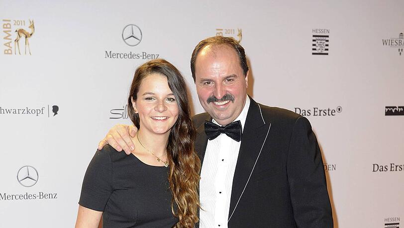Johann Lafer mit Tochter Jennifer bei der Bambi-Verleihung 2011. Johann Lafer mit Tochter Jennifer bei der Bambi-Verleihung 2011.