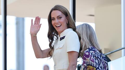 Prinzessin Kate strahlte in Wimbledon.