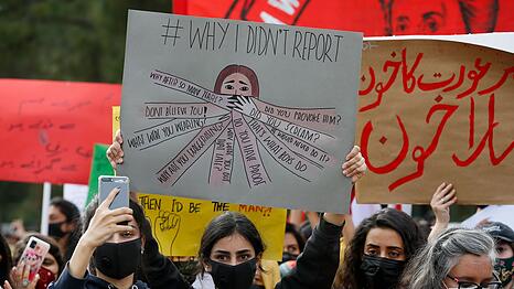 Pakistanische Aktivistinnen demonstrieren im Rahmen des Internationalen Frauentags. (Archivbild)