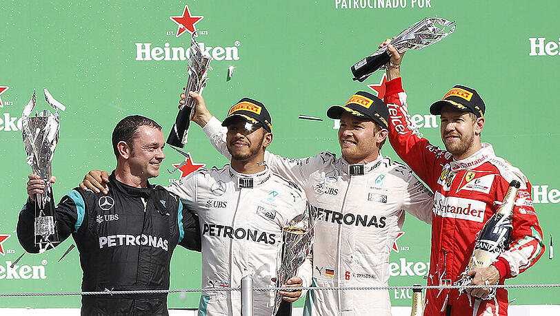 Nico Rosberg bleibt zwar Erster der Gesamtwertung, Lewis Hamilton gibt sich aber nicht so leicht geschlagen. Nico Rosberg bleibt zwar Erster der Gesamtwertung, Lewis Hamilton gibt sich aber nicht so leicht geschlagen.