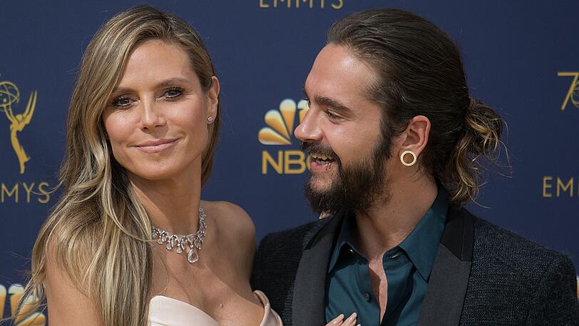 Heidi Klum mit ihrem Freund Tom Kaulitz von der Band "Tokio Hotel".