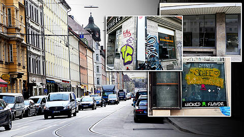 Die Fraunhoferstraße befindet sich gerade voll im Wandel. Viele kleine Läden können sich die Mieten nicht mehr leisten.