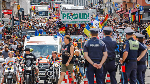 Trotz Hunderttausender Teilnehmer verlebte die Polizei München beim CSD einen ruhigen Arbeitstag.