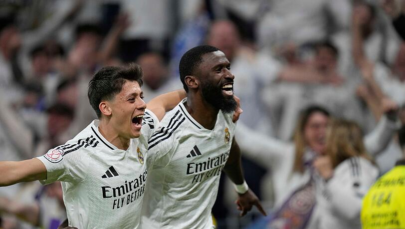 Antonio Rüdiger (r) war der Matchwinner für Real Madrid. Antonio Rüdiger (r) war der Matchwinner für Real Madrid.