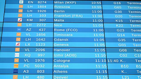 Mehr als 1.000 Starts und Landungen sind allein am Samstag in München geplant.