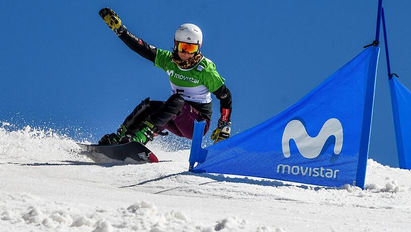 Ramona Hofmeister in Action bei der Snwoboard-WM in Spanien. Ramona Hofmeister in Action bei der Snwoboard-WM in Spanien.