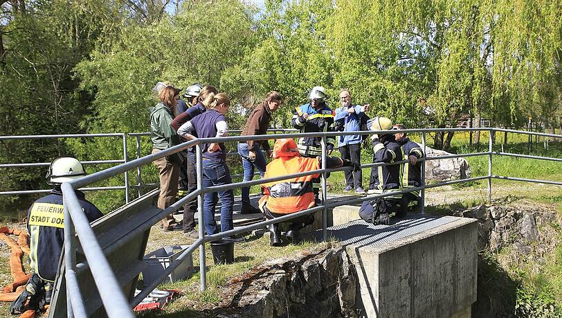 Die Shetland-Stute "Hastika" konnte von den Feuerwehrleuten gerettet werden. Die Shetland-Stute "Hastika" konnte von den Feuerwehrleuten gerettet werden.