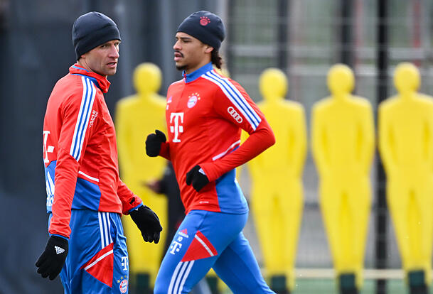 Welche Rolle(n) spielen sie? Müller (l.) und Sané. Welche Rolle(n) spielen sie? Müller (l.) und Sané.