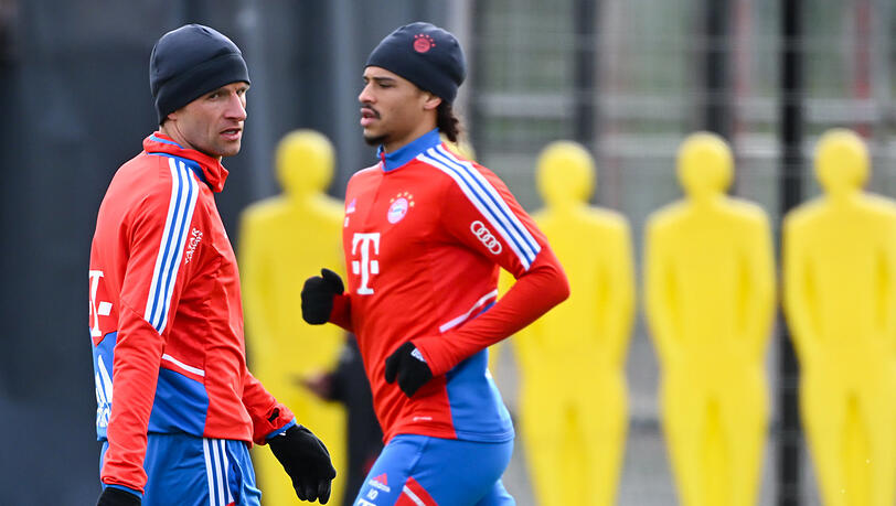 Welche Rolle(n) spielen sie? Müller (l.) und Sané. Welche Rolle(n) spielen sie? Müller (l.) und Sané.