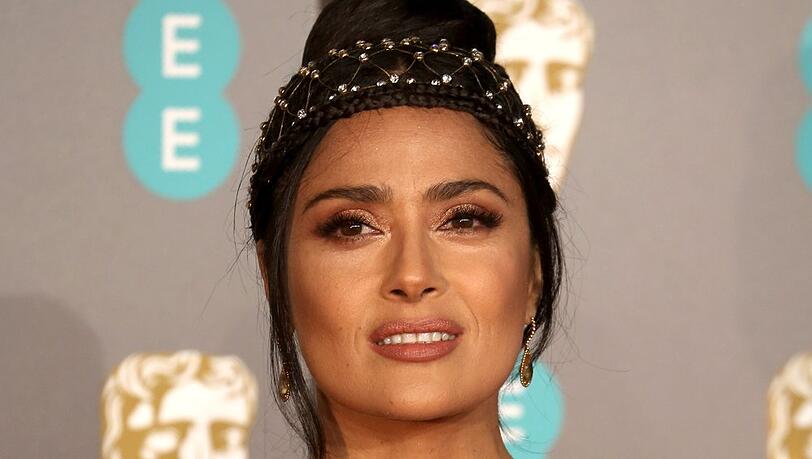 Salma Hayek weiß auch ohne Make-up zu punkten.