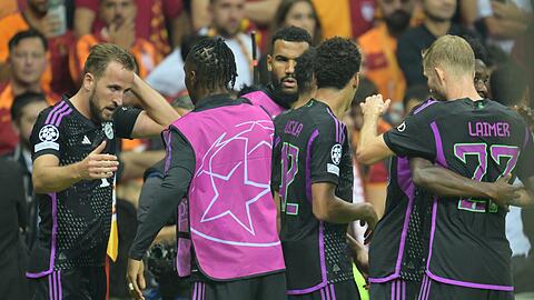 Harry Kane (l) bejubelt seinen Treffer zum 2:1.