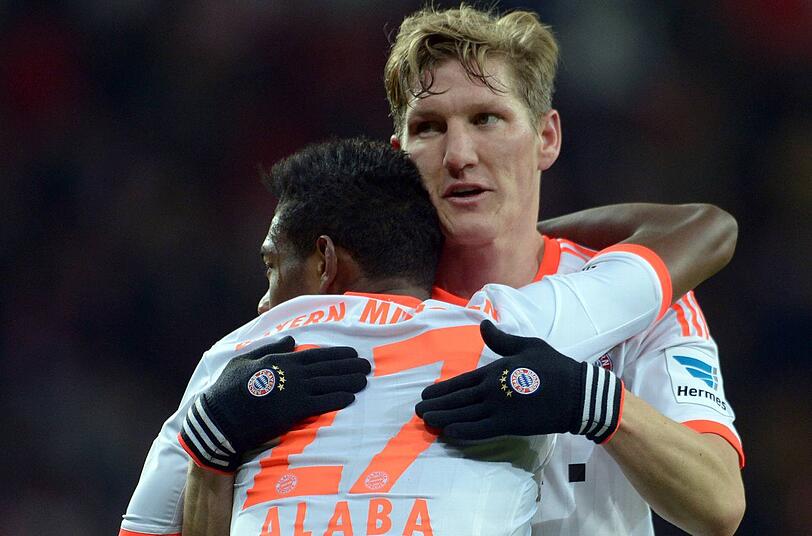 Bastian Schweinsteiger und David Alaba vom FC Bayern.