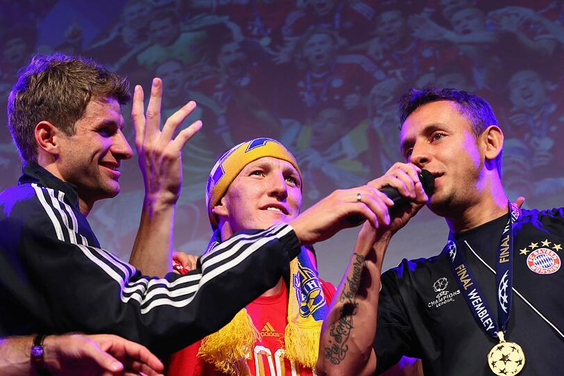 So sehen Sieger aus! Die Helden von London feiern den Champions League-Sieg 2013.