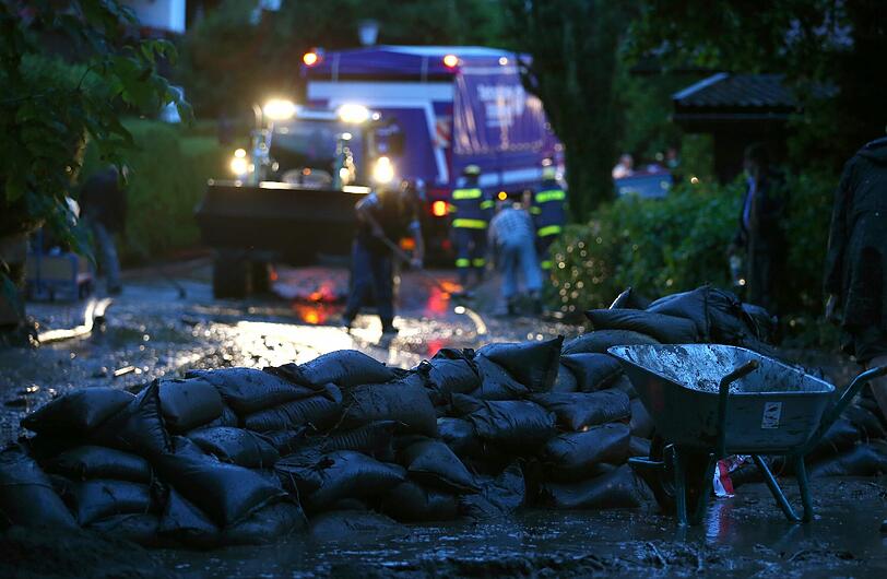 Chaos und Verwüstung in Oberstdorf: In der Nacht zum Sonntag walzte eine Schlammlawine durch den Ort - die Bilder.