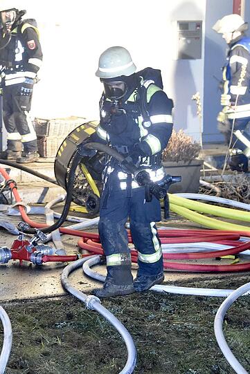 Bei einem Brand in einer Doppelhaushälfte in Haar entstand ein erheblicher Sachschaden.
