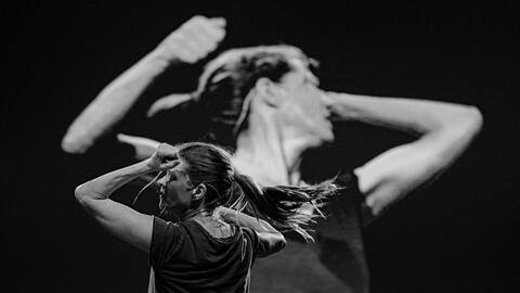 Barbara Hannigan in "La voix humaine".