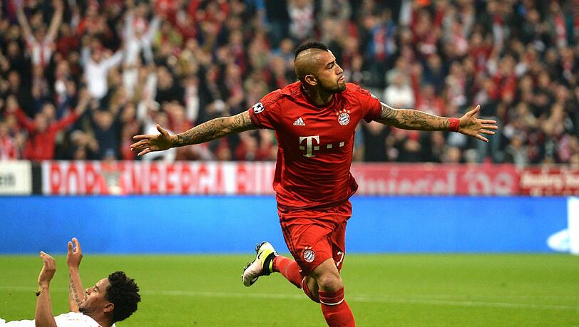Der erste Schritt in Richtung Rekordeinnahme: Vidal nach seinem 1:0 im Hinspiel gegen Benfica. Der erste Schritt in Richtung Rekordeinnahme: Vidal nach seinem 1:0 im Hinspiel gegen Benfica.