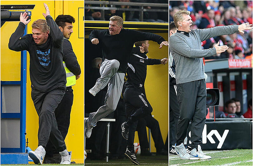 Paderborns Star-Trainer bei der Arbeit: Frustriert, mit euphorischen Jubelsprüngen oder klaren Ansagen: Stefan Effenberg.