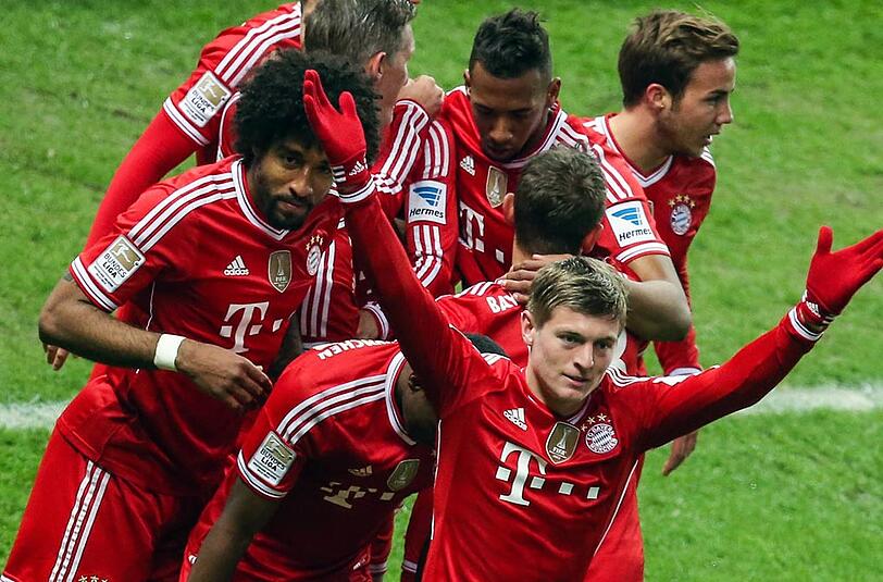 Das Meisterstück: Jubelnde Bayern-Spieler in Berlin.