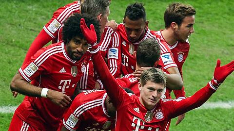 Das Meisterstück: Jubelnde Bayern-Spieler in Berlin.