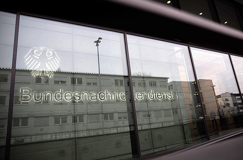 Der Eingang zur Zentrale des Bundesnachrichtendienstes (BND) in Berlin.