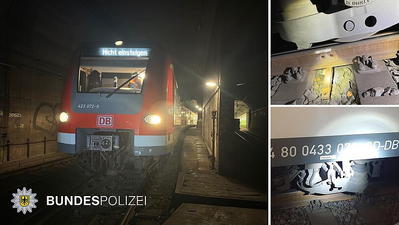 Der entgleiste Zug im Tunnel: Die Bergung gestaltet sich an dieser Stelle schwierig.
