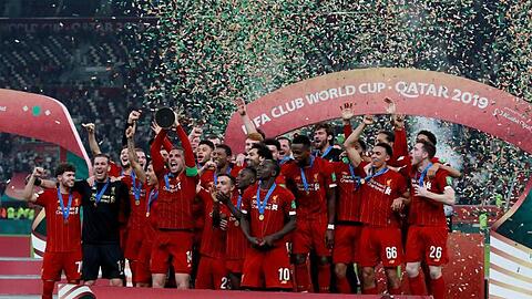 Liverpools Spieler feiern den Gewinn der Club-WM.