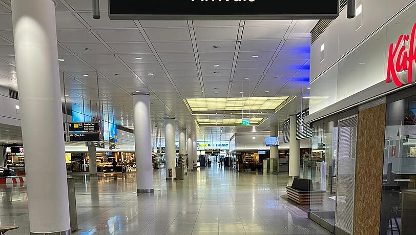 Nicht viel los am Flughafen. Nicht viel los am Flughafen.