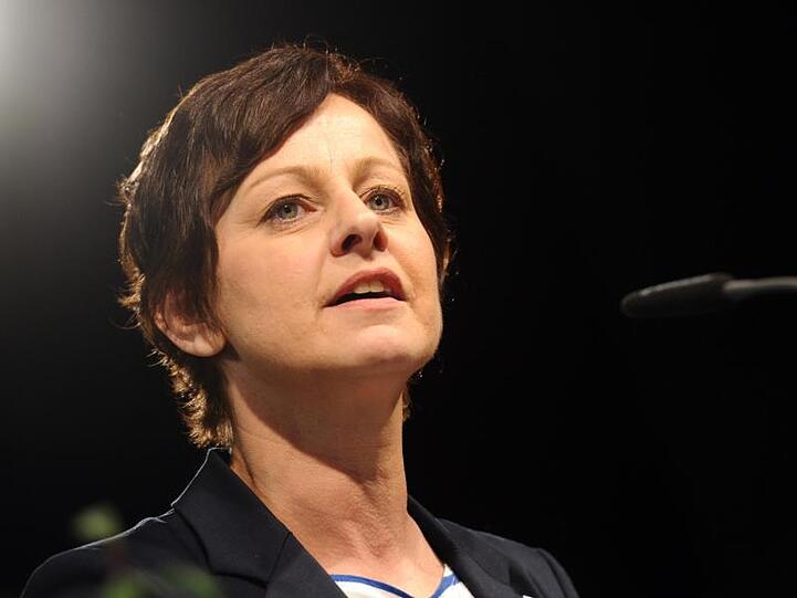 Sigi Hagl (Bündnis 90/Die Grünen) spricht auf dem Kleinen Parteitag in München (Bayern). Foto: Andreas Gebert/dpa