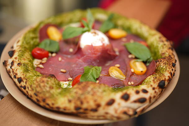 Die Pizza Strada del Goethe ist eine der besonderen Kreationen auf der Speisekarte.