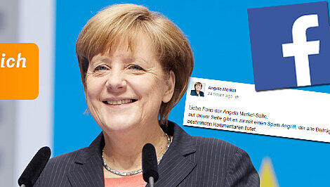 Die Kanzlerin sieht sich auf Facebook momentan mit einem Shitstorm konfrontiert. Die Kanzlerin sieht sich auf Facebook momentan mit einem Shitstorm konfrontiert.