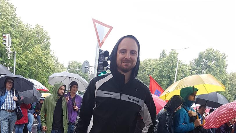 Protest in Lederhosen und Gummistiefel. Protest in Lederhosen und Gummistiefel.