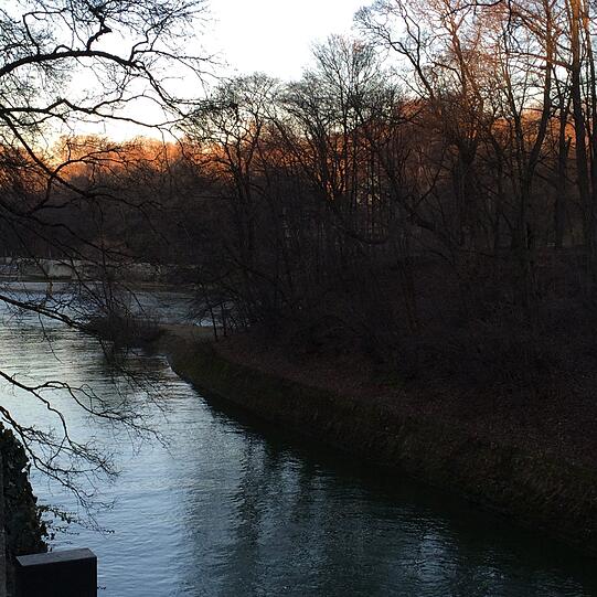 Die düstere Stelle an der Isar