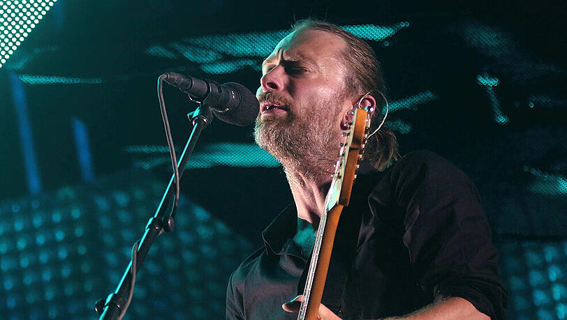 Der Sänger Thom Yorke der englischen Band Radiohead Der Sänger Thom Yorke der englischen Band Radiohead