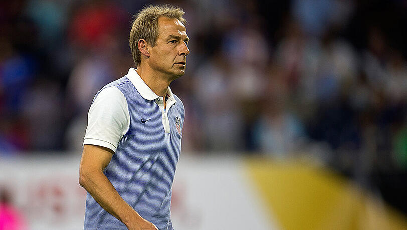 Bei der Copa America schied Jürgen Klinsmann mit dem US-Team im Halbfinale aus - beim 0:4 gegen Argentinien. Bei der Copa America schied Jürgen Klinsmann mit dem US-Team im Halbfinale aus - beim 0:4 gegen Argentinien.