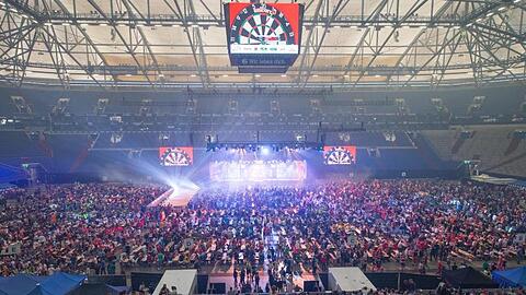 Die German Darts Masters fanden im Jahr 2018 in der Gelsenkirchener Veltins-Arena statt.