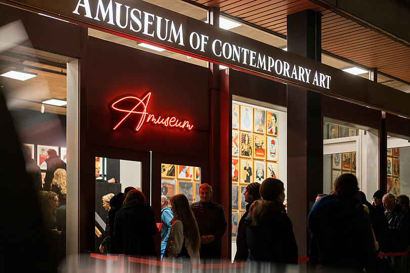 Die Ausstellung "New Clear Power" von Shepard Fairey im neuen Amuseum of Contemporary Art in der Schellingstraße 3.