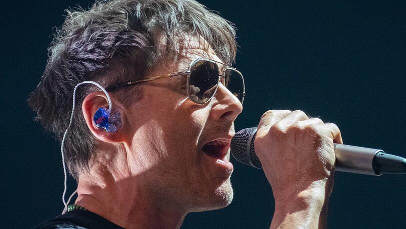 Sänger Morten Harket von a-ha während eines Auftritts im norwegischen Trondheim.