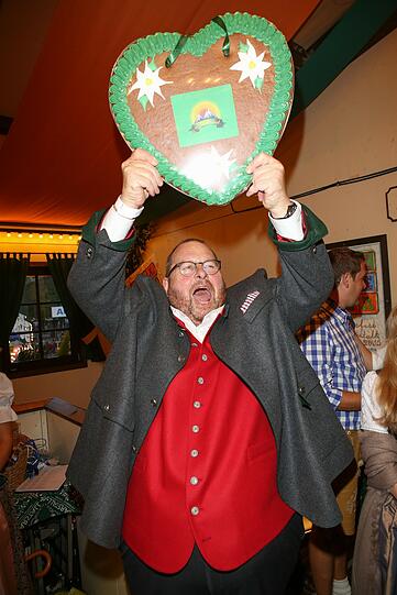 Bestens gelaunt: Ottfried Fischer im Marstallzelt