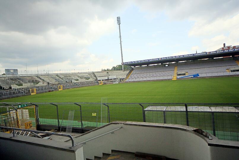 Allmählich nimmt das renovierte Grünwalder Stadion Konturen an.