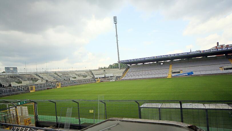 Allmählich nimmt das renovierte Grünwalder Stadion Konturen an. Allmählich nimmt das renovierte Grünwalder Stadion Konturen an.