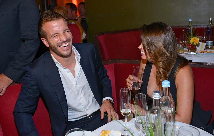 Haben Spaß zusammen: Sabia Boulahrouz und Rafael van der Vaart
