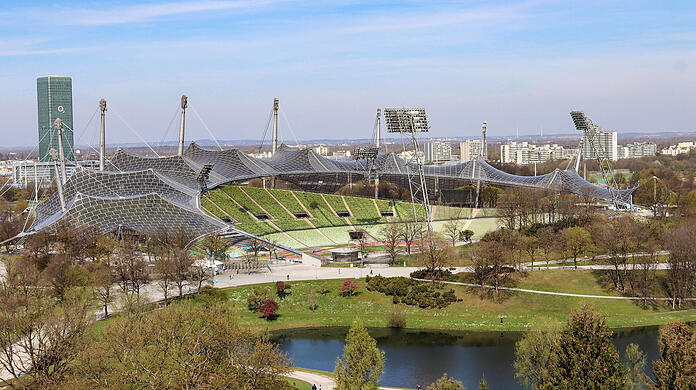 Teil des historischen Olympiaparks: Blick übers Stadion.