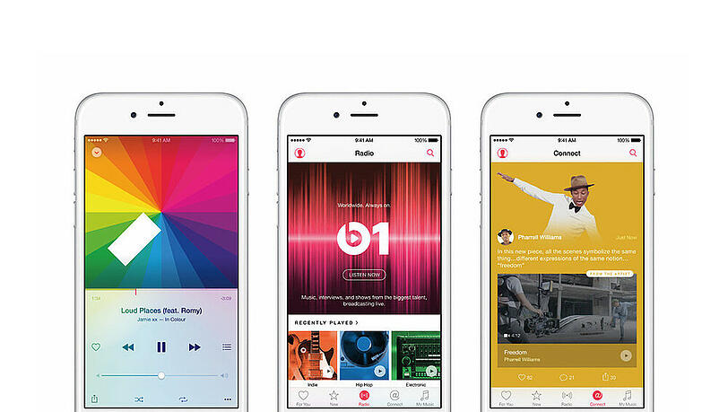 Am 30. Juni startet der neue Streaming-Dienst Apple Music Am 30. Juni startet der neue Streaming-Dienst Apple Music