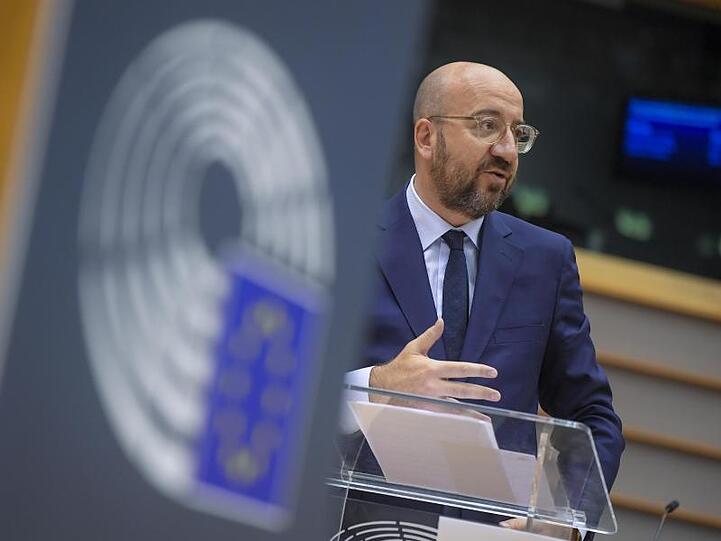 EU-Ratschef Charles Michel: Bei einem Videogipfel kommen die EU-Staats- und Regierungschefs zusammen.