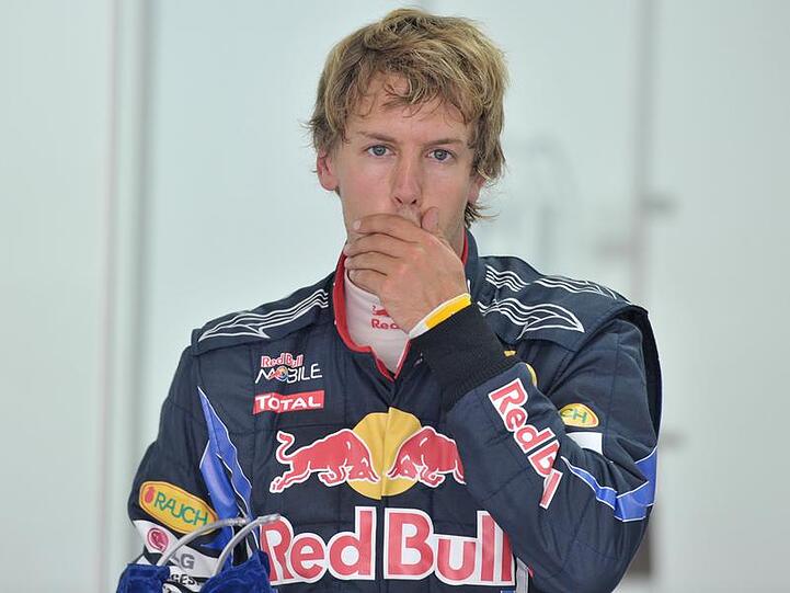 Sebastian Vettel hatte den Sieg schon vor Augen, als das bittere Aus kam.