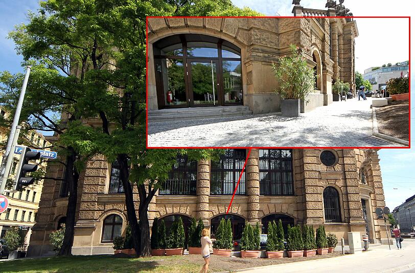 Top-Adresse: In der Alten Börse am Lenbachplatz befindet sich jetzt seit zwei Jahren der Club Heart. Die Terrasse alias der Streifen zwischen Heart-Restaurant und Mini-Grünfläche.