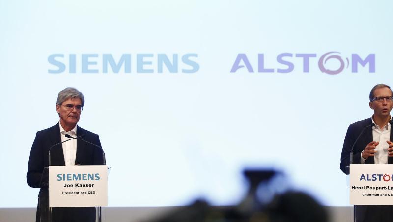 Der Siemens-Vorstandsvorsitzende Joe Kaeser und Alstom-CEO Henri Poupart-Lafarge (l-r). Foto: Thibault Camus/AP/Archiv Der Siemens-Vorstandsvorsitzende Joe Kaeser und Alstom-CEO Henri Poupart-Lafarge (l-r). Foto: Thibault Camus/AP/Archiv