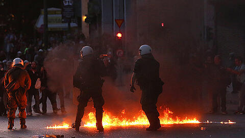 Die Polizei schätzte die Zahl der Demonstranten auf etwa 20.000. Foto: Orestis Panagiotou